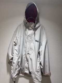 Stussy フード付きナイロンジャケット M ホワイト ナイロンジャケット 