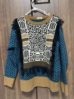 【ゆうか様専用】フリンジニット　EVRISのサムネイル