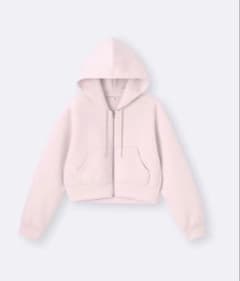 GU パフスウェットフルジップパーカー Sピンク いちごみるくのサムネイル