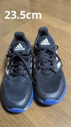 Adidas スニーカー ランニングシューズ　ブラック/ブルーのサムネイル