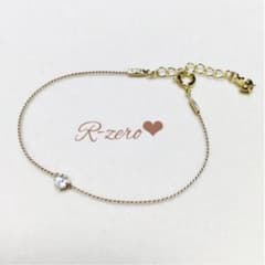 一粒ダイヤブレスレット♡ベージュのサムネイル