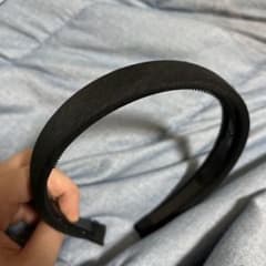 ブラック布製ヘアバンドのサムネイル