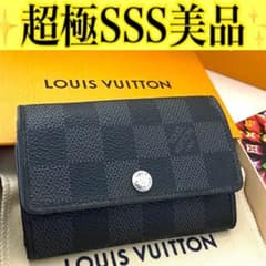 【新品級】ルイヴィトン キーケース ダミエ グラフィット ミュルティクレ6 黒 ルイ ヴィトン◎ミュルティクレ6 キーケース ダミエ グラフィット