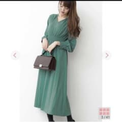 週末セール♪ ハイウエスト シャーリング ワンピースのサムネイル