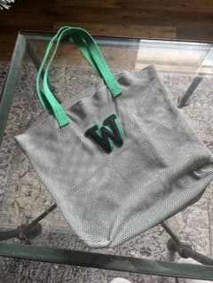 ludlow ラドローWロゴ メッシュ トートバッグ グリーン ludlow ラドローWロゴ メッシュ トートバッグ グリーン - メルカリ