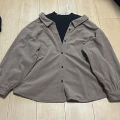 コーデュロイ 長袖シャツ ブラウン Mサイズのサムネイル