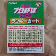 2019 プロ野球チップス ラッキーカードのサムネイル