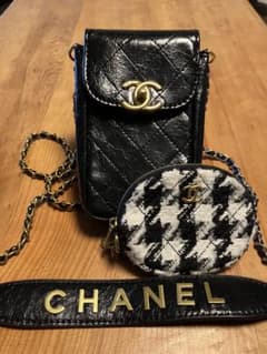 非売品】CHANEL シャネル ブラック スマホショルダーバッグ&コイン