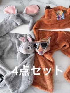 [4 점 세트] 줌 피어 2 시마무라 후드 첨부 스누드와 키링 세트