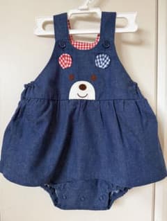 ホットビスケッツデニムロンパース Mサイズ (80~90cm)のサムネイル