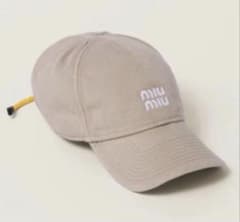 miu miu デニム ベースボールキャップ ベージュ　M