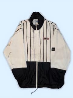 90s adidas デサント製 日本製 ナイロンジャケット ビッグトレフォイル 