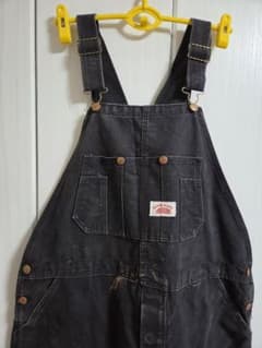 90s USA製 ラウンドハウス ダブルニー ダック オーバーオール 40×32