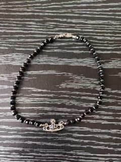 Vivienne Westwood ブラックビーズ オーブ ネックレス シルバーのサムネイル