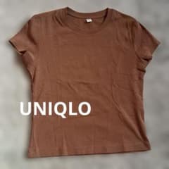 美品 UNIQLO ブラウンTシャツ M