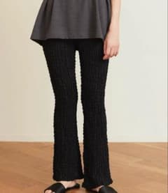 PHEENY Shrink Lace Apron-Layered Pants 黒 - メルカリ