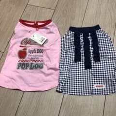ポンポリース  犬服　チェック柄　インスタ映え　美品　タグ付き　セット売りのサムネイル
