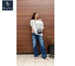 アベイル　レディース　デニムカットオフパンツ（erica×RagOut）Mのサムネイル