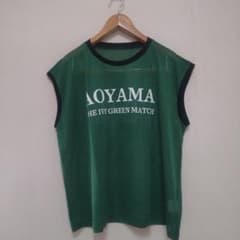 AOYAMA 메쉬 민소매 셔츠 그린