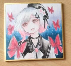 手描きイラスト 豆色紙 魔法少女ノ魔女裁判 桜庭エマ - メルカリ
