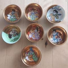 九谷焼  盃 七福神 7個セットのサムネイル