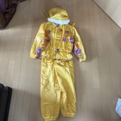 スキーウェア 上下セット イエロー 花柄のサムネイル