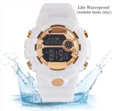 b47 メンズ レディース&ボーイズ ガールズ 腕時計 デジタル多機能 白 33