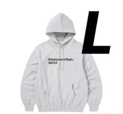 thisisneverthat 韓国限定　ソウル限定　パーカー　フーディ　グレー
