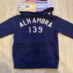 デニムダンガリー　ネイビー パーカー 110cmのサムネイル