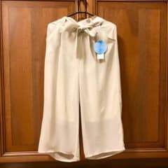 新品 【ワイドパンツ】 ホワイト カジュアル　夏服のサムネイル
