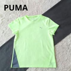 PUMA Tシャツ 蛍光グリーン 半袖 クルーネック M　ランニング