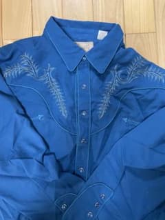 Scully 刺繍入りウエスタンシャツ 青のサムネイル