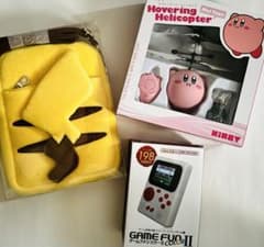 【未使用】ピカチュウポシェット カービィラジコン ゲーム機 プライズ3点セットのサムネイル