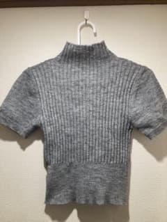 Dazy リブニット 半袖トップス グレー Mのサムネイル