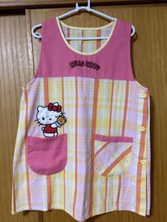 Hello Kitty エプロン ピンク チェック M-Lのサムネイル