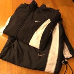 最終値下げ！NIKE★シャカシャカジャージ上下✩.*˚黒×白 メンズＳのサムネイル