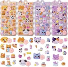 3D立体シール 4枚セット 動物デザインのサムネイル