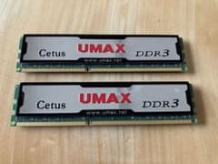 UMAX DDR3 メモリ Cems 2枚セット Amazon | UMAX デスクトップ用DDR3メモリー 8GB (4GB 2枚組) DDR3-1333
