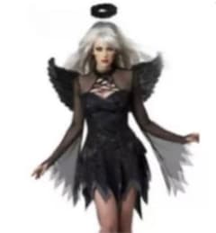 （出品10/23まで）ハロウィン・コスプレ★ブラックエンジェル4点セットのサムネイル