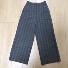 【最終価格2777円】PLST ウォームリザーブワイドパンツ/グレンチェックのサムネイル