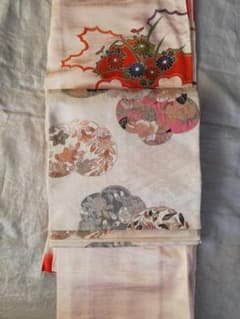 アイチロさん専用　袋帯　四季の花　ベージュor　オフホワイトのサムネイル