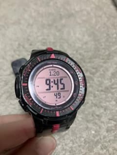 CASIO PRO TREK デジタル時計 ブラック/ピンクのサムネイル