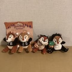 디즈니 할로윈 칩과 데일 봉제인형 마스코트 세트