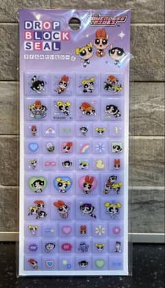 パワーパフガールズ ドロップブロックシール　パープルのサムネイル