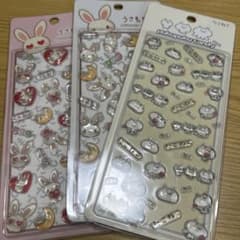 うさもち たこねこ ぷくぷくキャンディーシール ステッカー 3枚セットのサムネイル