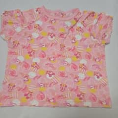 Disney Minnie Mouse short-sleeved top, pink, all-over print.