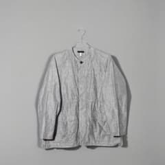 25SS FIR MUM リネン＆コットン・ピンチェック ブルゾンシャツ XS 25SS FIR MUM リネン＆コットン・ピンチェック ブルゾンシャツ XS