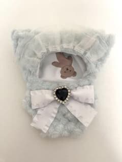 ぬい服 フリル&リボン 水色のサムネイル
