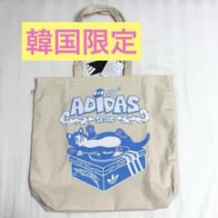 韓国限定】 アディダス ソウル 猫デザイン トートバッグ オフホワイト 