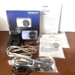 OLYMPUS μ7000デジカメ ブルー オリンパス 動作確認済み - メルカリ